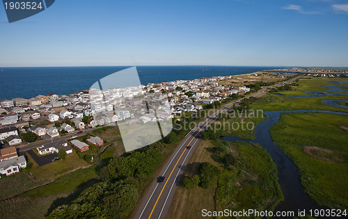 Image of Aerial view of Massachusetts coast