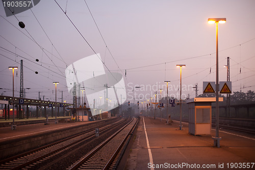Image of German train station platform