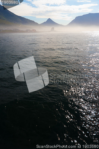 Image of Haze and mountains off Hout Bay, South Africa