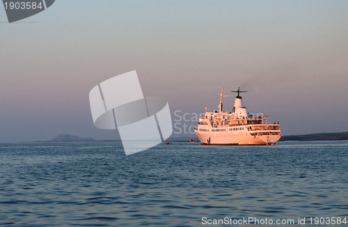 Image of Cruise ship at anchor