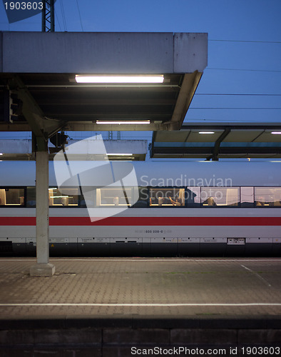 Image of German train at the station