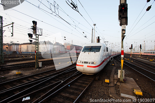 Image of ICE train pulling into station