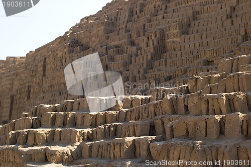 Image of Steps of the pyramid at Huaca Pucllana, Peru