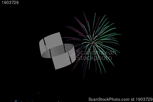 Image of Fireworks at a ski resort in British Columbia