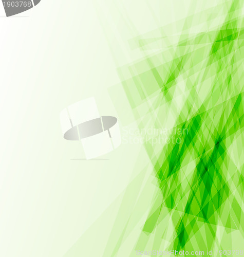Image of Green business card, abstract background