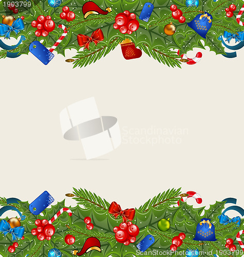 Image of Christmas elegance background with holiday decoration