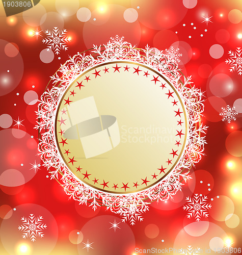 Image of Christmas holiday background with greeting card