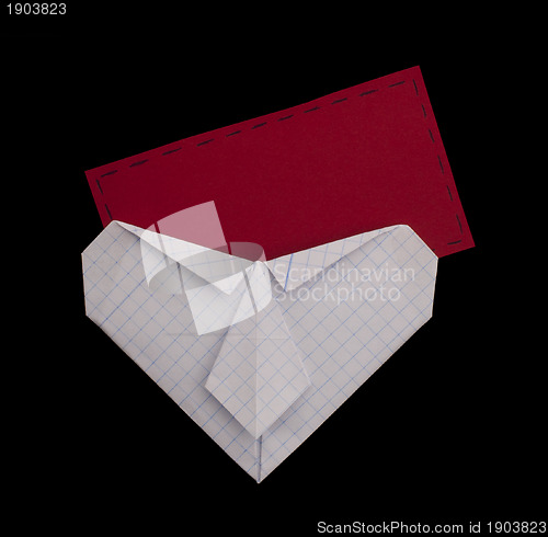 Image of White heart paper made