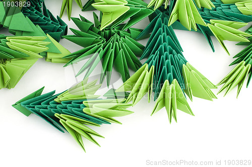 Image of Paper made pine needles 