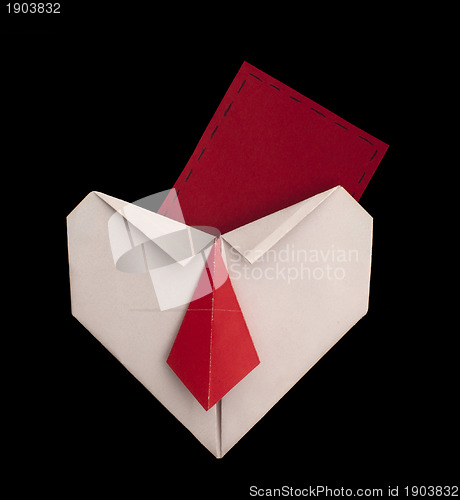 Image of White heart paper made