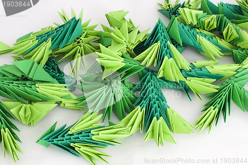 Image of Paper made pine needles 