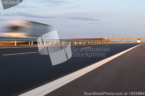 Image of Truck traveling at highway