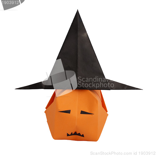 Image of Witch hat and pumpkin