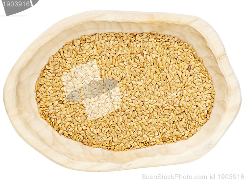 Image of golden flax seeds