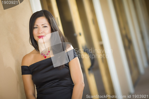 Image of Attractive Hispanic Woman Portrait Outside