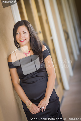 Image of Attractive Hispanic Woman Portrait Outside