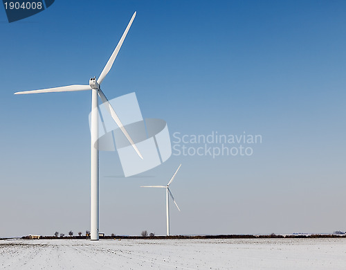 Image of Windturbines in winter