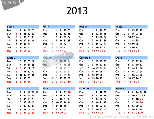 Image of Year 2013 calendar