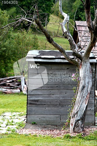 Image of toilet on the czech farm (WC)