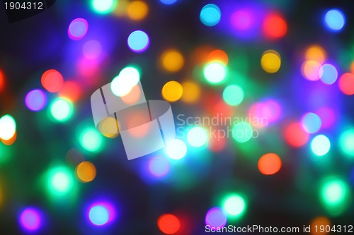 Image of christmas background from the color lights
