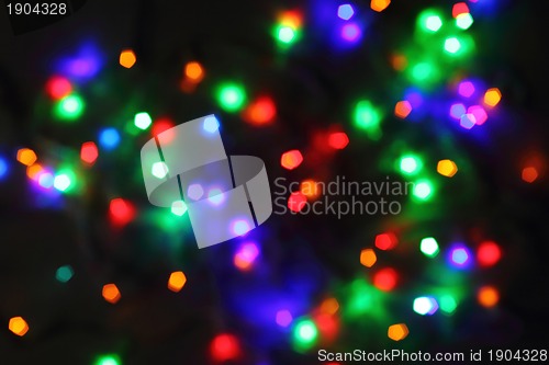 Image of christmas background from the color lights