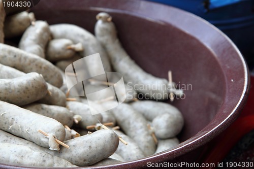 Image of white pudding (traditional czech food)  