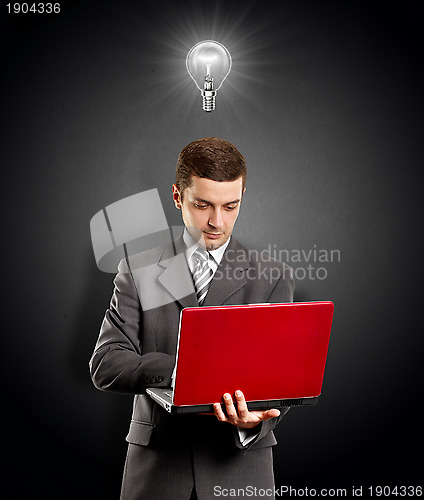 Image of Business Man With Laptop