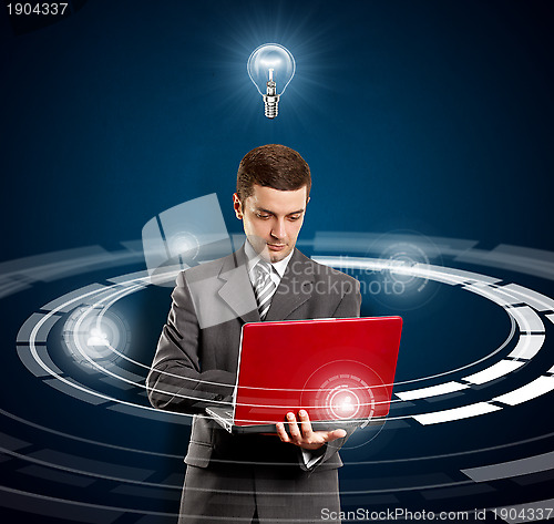 Image of Business Man With Laptop