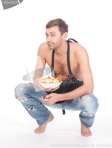 Image of Man trying his hand at baking