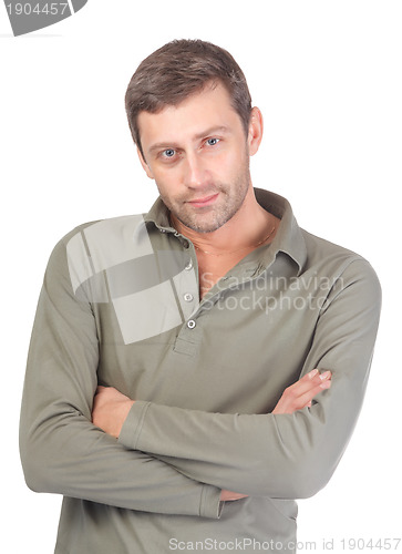 Image of Handsome man isolated on white