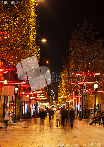 Image of Night on Champs Elysees