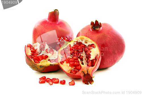 Image of Ripe pomegranate fruit.