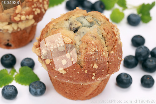 Image of Fresh blueberry muffins