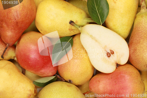 Image of Pears with leaves