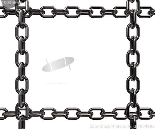 Image of metal chains frame