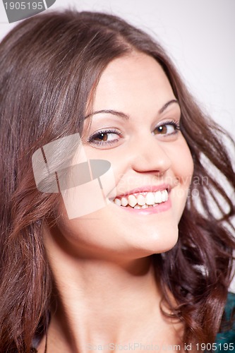 Image of beautiful brunette woman portrait with makeup