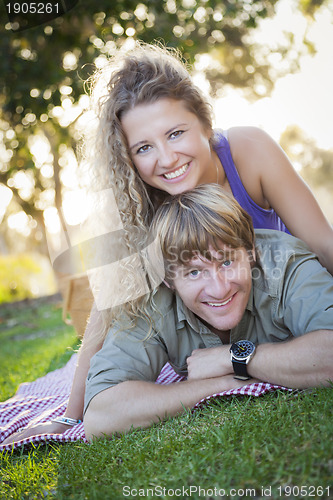 Image of An Attractive Couple Enjoying A Day in the Park