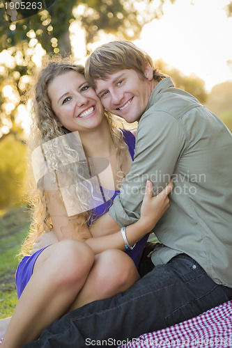 Image of An Attractive Couple Enjoying A Day in the Park