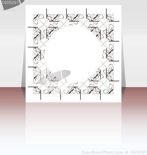 Image of Vector folder design on floral background