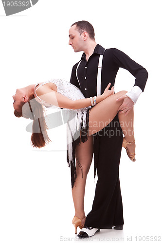 Image of latino couple in a dance pose