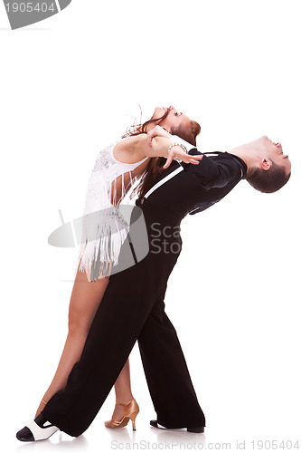 Image of sensual dance of a latino couple
