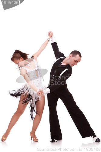 Image of Passionate couple dancing latino dance