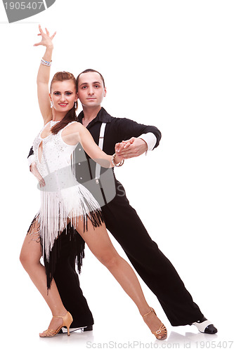 Image of passionate salsa dancers