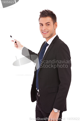 Image of business man presenting with marker