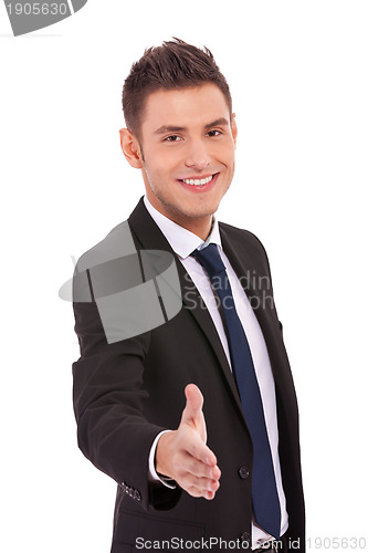 Image of Business man offering a handshake