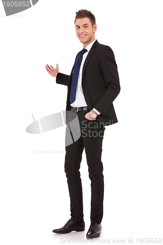 Image of  business man giving presentation