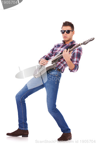 Image of Guitar player playing rock and roll 