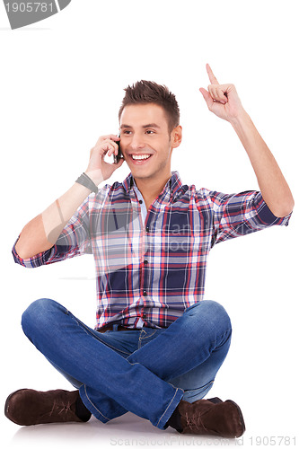 Image of Ecstatic and happy on the phone