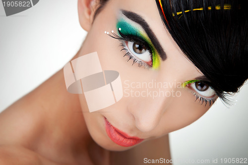 Image of Woman face with beautiful makeup