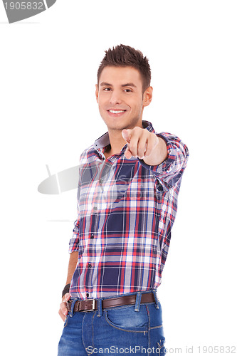 Image of man pointing with finger